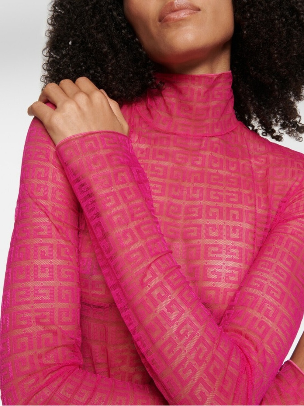 Givenchy 4G Lace Pink Bodysuit
